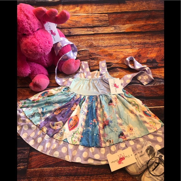 Frozen Girls Boutique Twirl Dress Elsa Anna